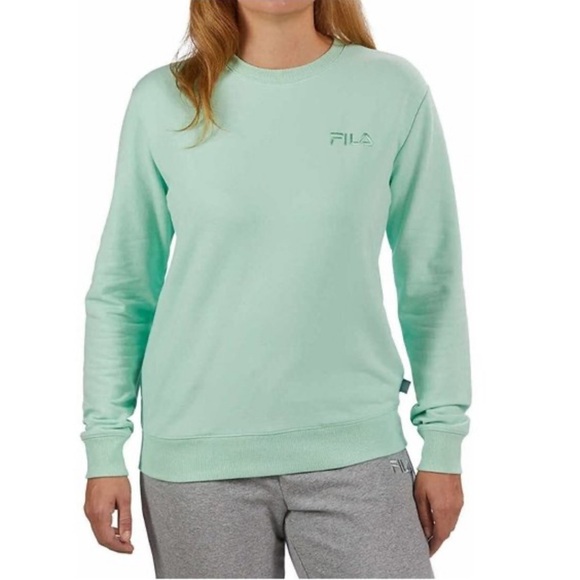 Fila Tops - Fila Light Mint Green Crewneck Athletic Sweatshirt Pockets